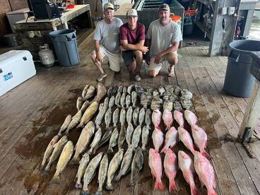 Redfish, red snapper, speckled trout