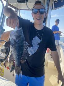 Patricks first sea bass