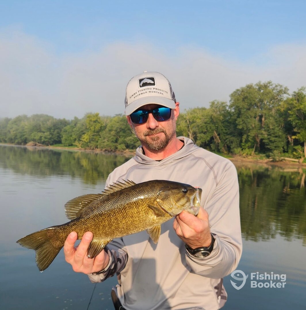 Very nice river smallmouth caught in late summer.
