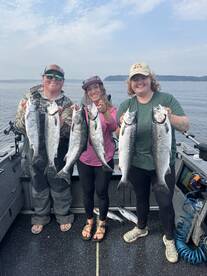 The coho are in and in good  numbers