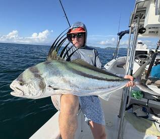 Big roosterfish and giant jacks