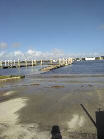 flooded boat ramp