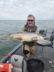 Dave with a big fall Lake Erie lake trout