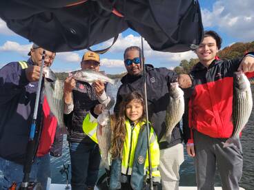 Family and Friends Catching Supper. 