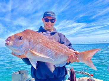 Some big Snapper being caught aboard Pro