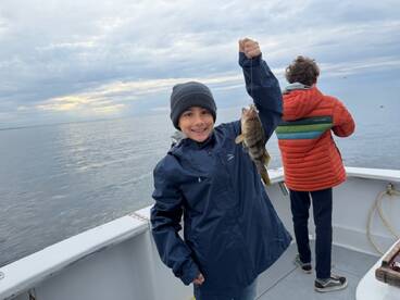 Grandpa and Uncle take the boys fishing