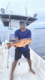 Joe from England on a full day inshore