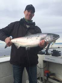 Winter Chinook fishing in Comox 