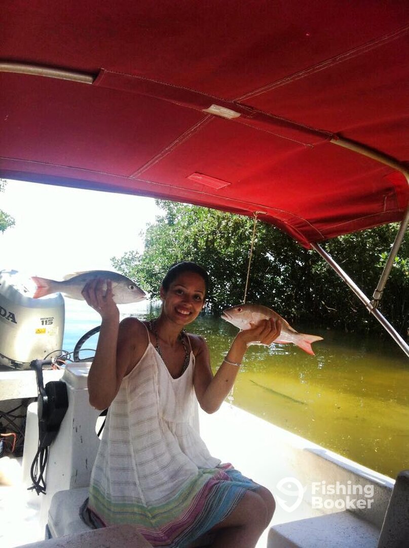 Her catch for the day! 