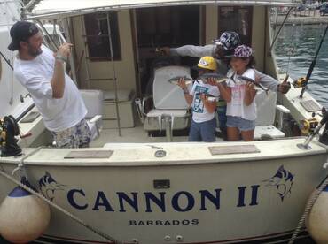 Father and 2 children from England