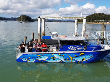 Healthy  winter snapper on the chew  sha