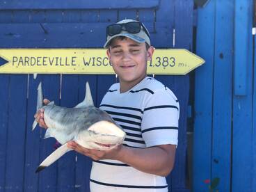 Louis and his first Shark