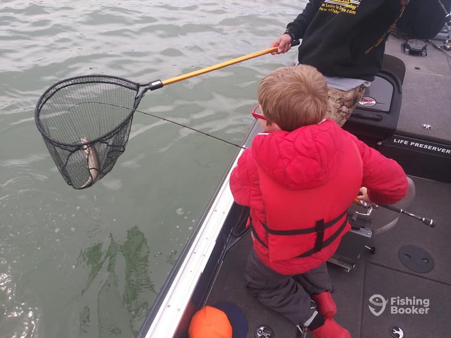 Charles with his first Detroit River walleye