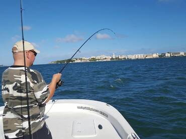 Hooked up at San Juan Bay fishing