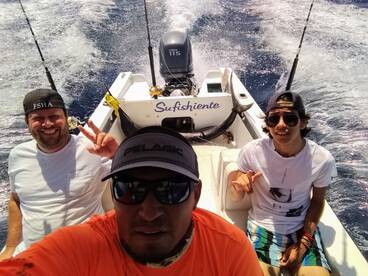 Padre e hijo buen dia de pesca 