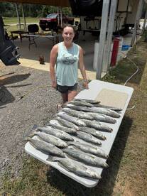 Girl was on fire out fished dad by far 