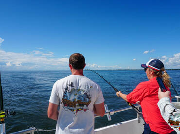 Cranking in a Striped Bass!