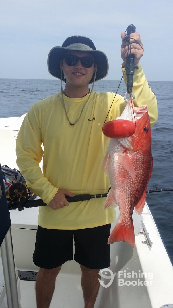 Big fish of the day! Caught several fish of this size but not snapper season yet. 