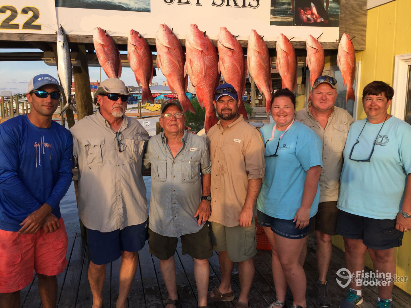 The whole crew with a great catch!
