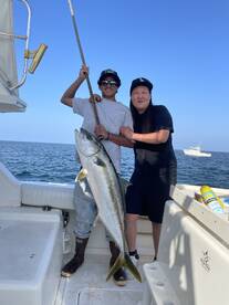 Big yellowtail on the bite at the Island