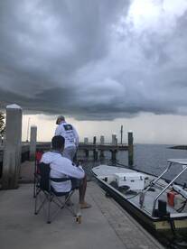 taking shelter from the storm