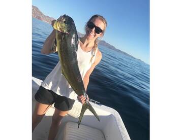 Excellent dorado bite