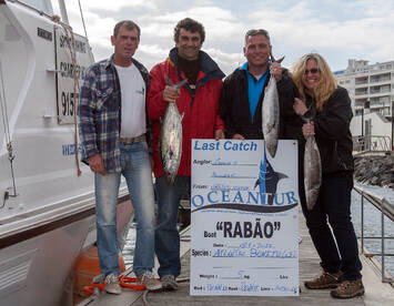 First flags on the outtriggers Oceantur