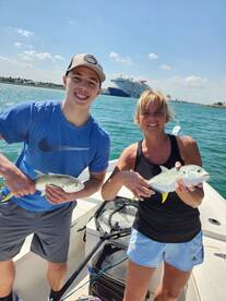 Windy conditions but caught fish anyway