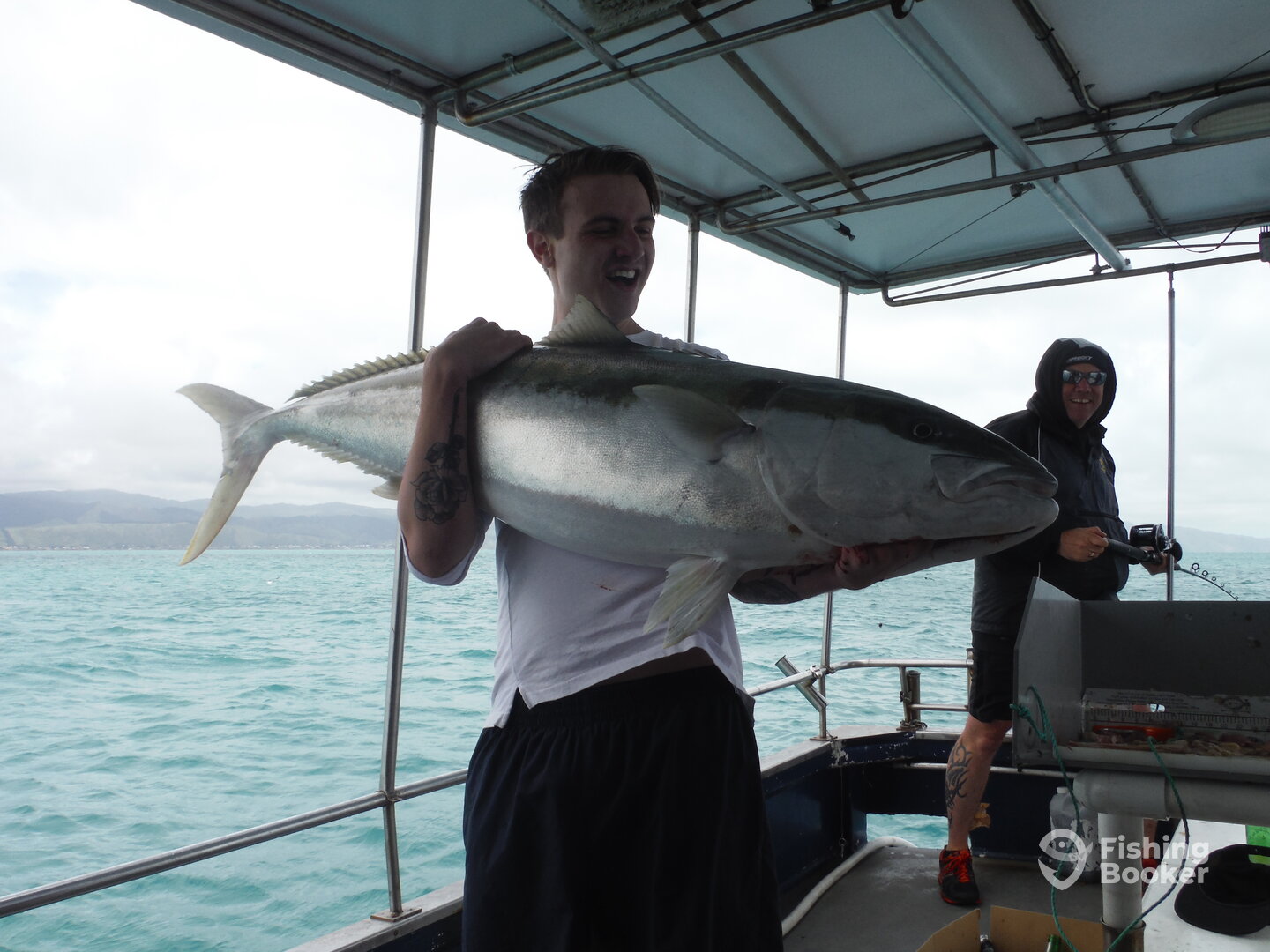 Agood sized kingfish for a novice angler