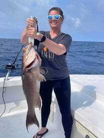 Grouper bite is on fire