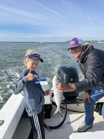 Blues inside the inlet.