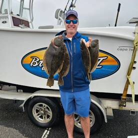 Flounder, despite the weather!