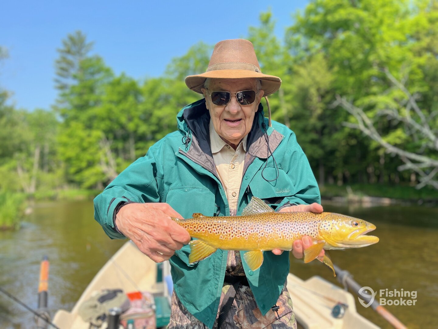 Don at 85 still having fun Trout fishing