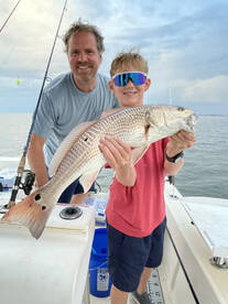 Red fiah action with dad, grandad and gr