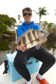 Elijah Caught His Biggest Sheepshead Yet