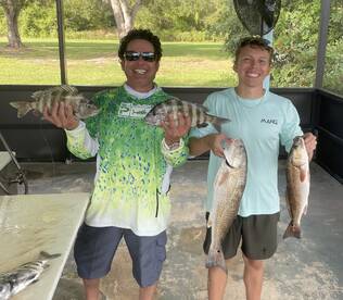 Sheepshead, Redfish- Fun fishing!  