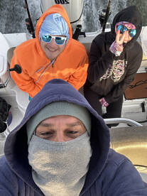 Cold morning warming up fighting fish