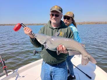 Calaveras Lake Redfish and Blue Catfish 
