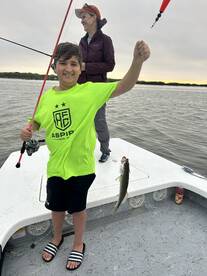 Son catches all the fish today