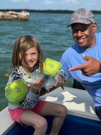 Kid slamming  the fish