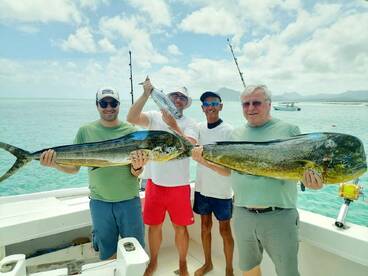 Caught 2 nice mahimahi and a skipjack 