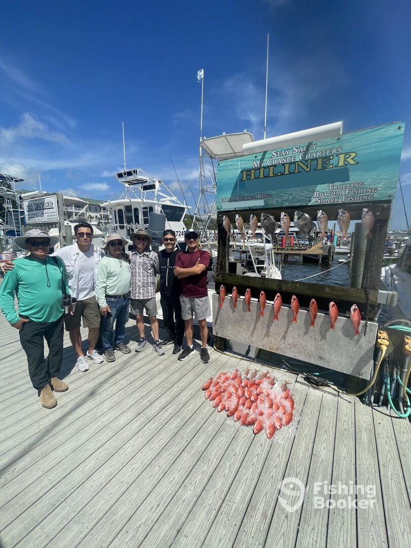 Vermillion snapper, red porgy and triggerfish!
