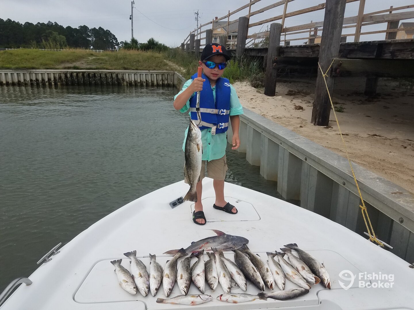 Windy conditions, but this kid, his dad and grandpa got it done!