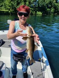 Couple hadn't been fishing in years. 