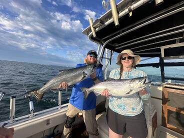 King Salmon Fishing on Fire - Lake Ontar