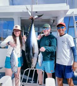 Back with a 80 pounds yellowfintuna. 