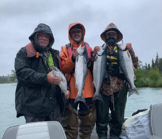 salmon are jumping off the hooks right o