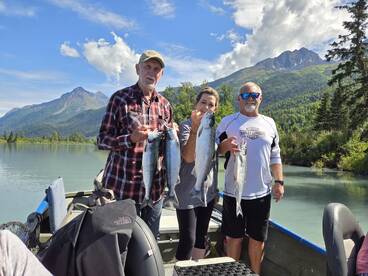 Sockeye and silver salmon