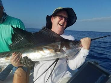 Gary with his first sail. 