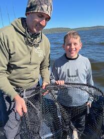 Great day on water with father and son. 
